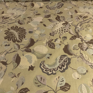 Countryside Cactus Green Floral Upholstery Fabric