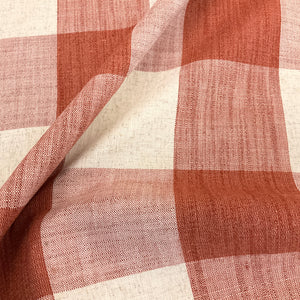 Culp Hartwood Papaya Red Plaid Upholstery Fabric