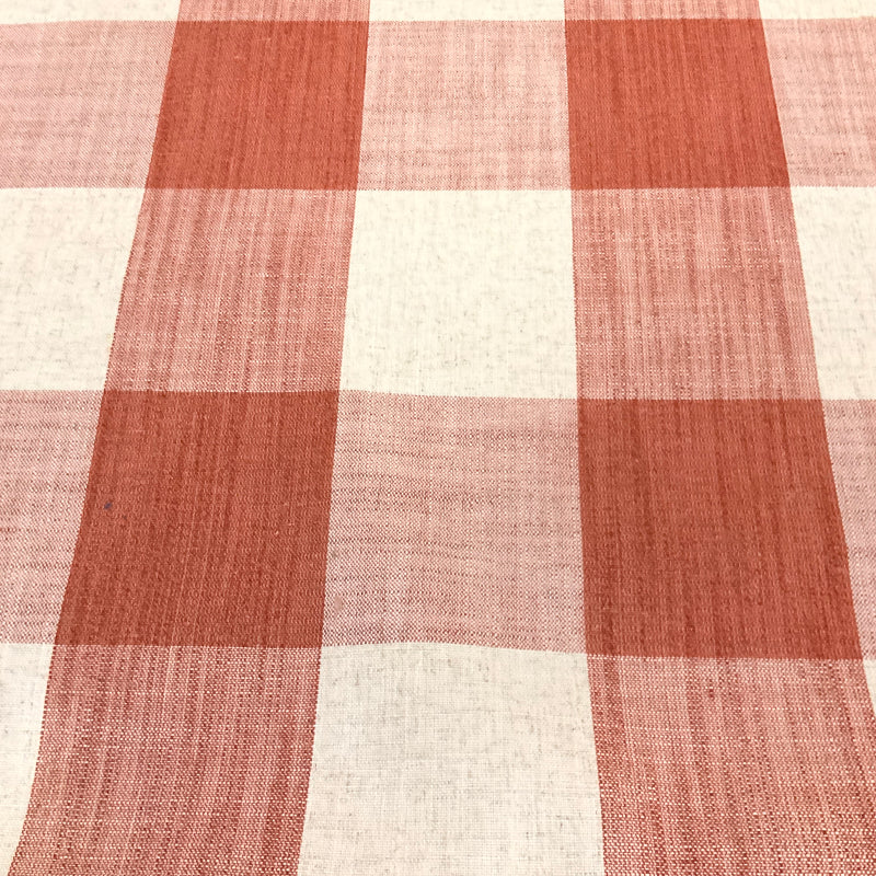Culp Hartwood Papaya Red Plaid Upholstery Fabric