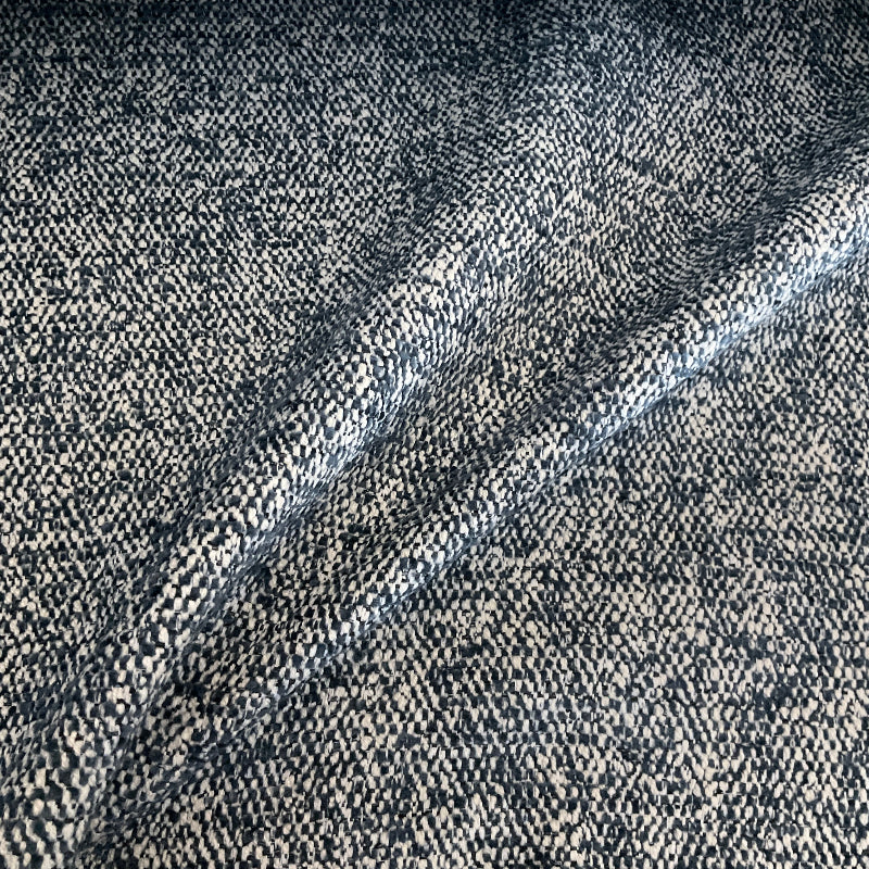 Culp Seluna Denim Blue White Tweed Upholstery Fabric