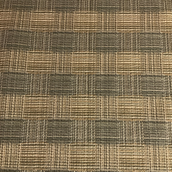 Swavelle Beige/Tan Check Upholstery Fabric