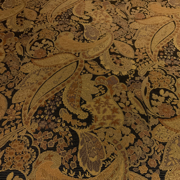 Swavelle Gold/Navy Paisley Upholstery Fabric