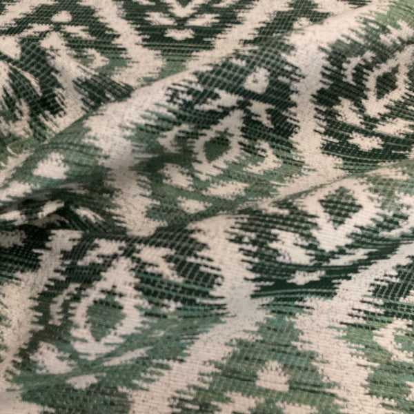 Santa Fe Jade Ikat Design Upholstery Fabric