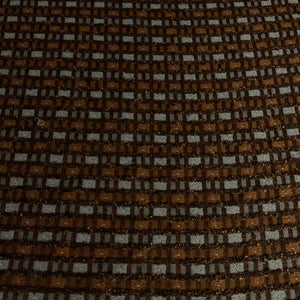 Aisley Chocolate  Geometric Design Upholstery Fabric