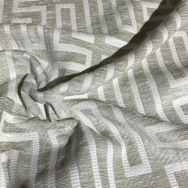 Burch Jet Frost Ivory Textured Chenille Upholstery Fabric