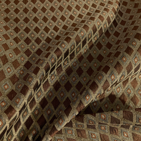 Danbury Brown Diamond Design Upholstery Fabric
