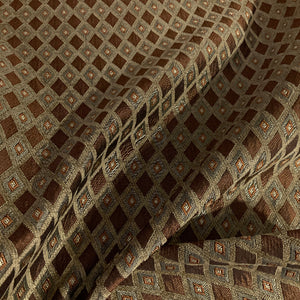 Danbury Brown Diamond Design Upholstery Fabric