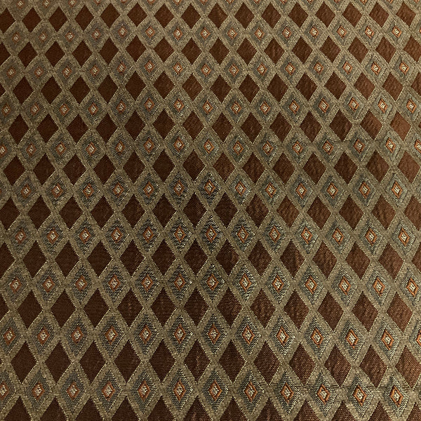 Danbury Brown Diamond Design Upholstery Fabric
