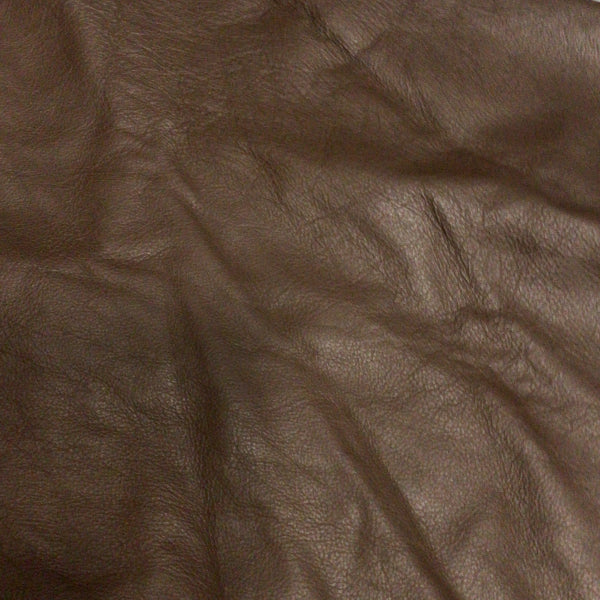 Dark Brown Leather Hide Upholstery Remnant