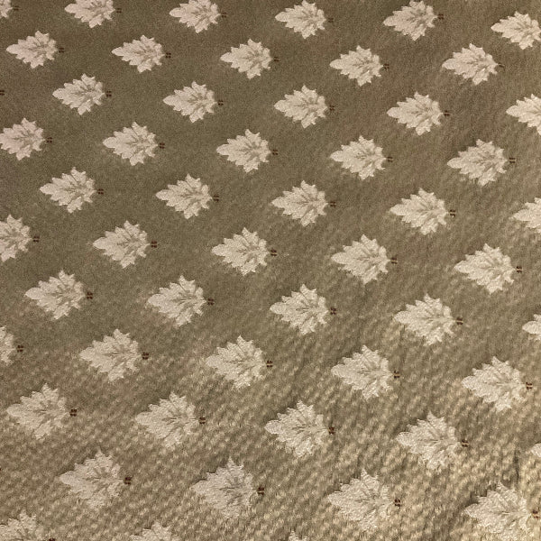 Dartmouth Parchment Taupe Leaf Design Upholstery Fabric