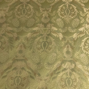Delores Spring Green Damask Upholstery Fabric