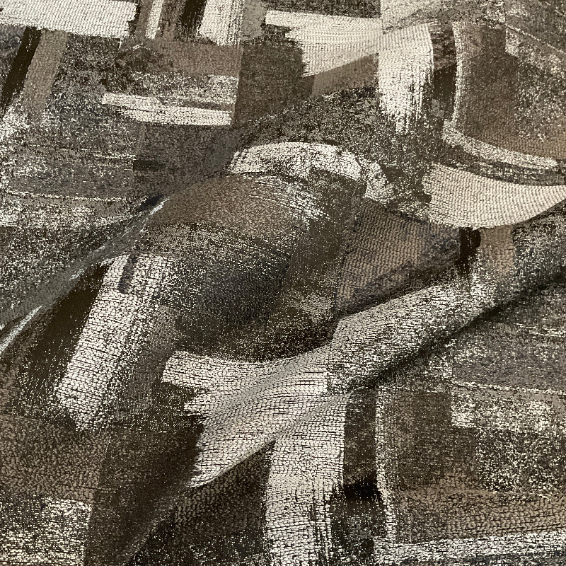 Denali Storm Gray Geometric Upholstery Fabric