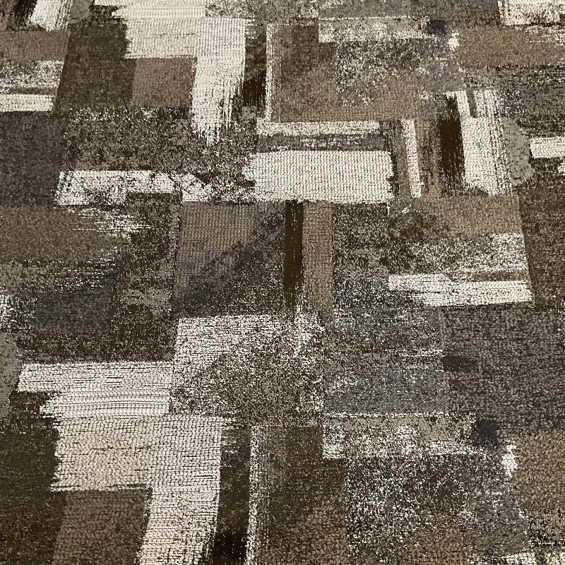 Denali Storm Gray Geometric Upholstery Fabric