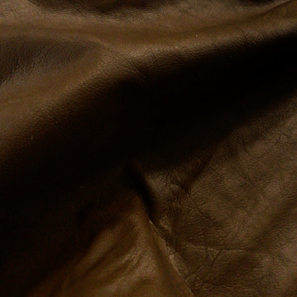 Distressed Brown Leather Hide Upholstery Remnant..