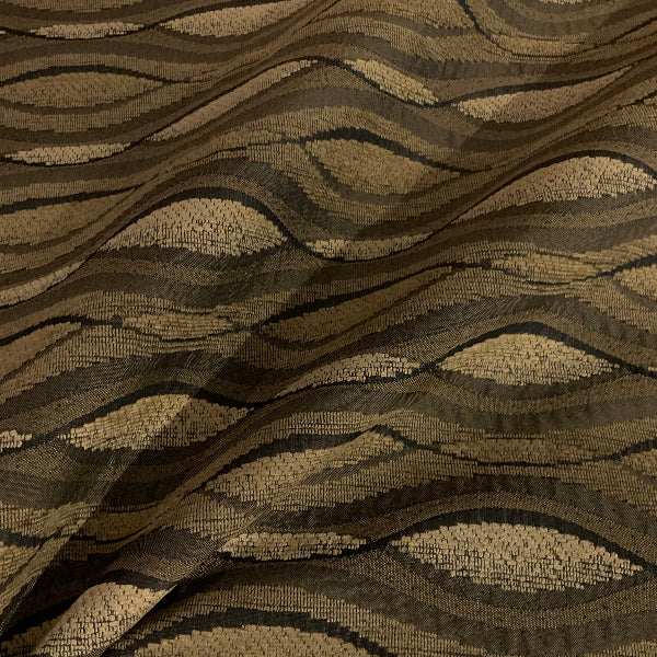 Donley Camel Brown Stripe Upholstery Fabric