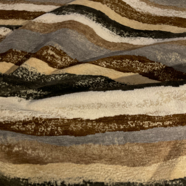 Horizon Stripe Brown Upholstery Fabric