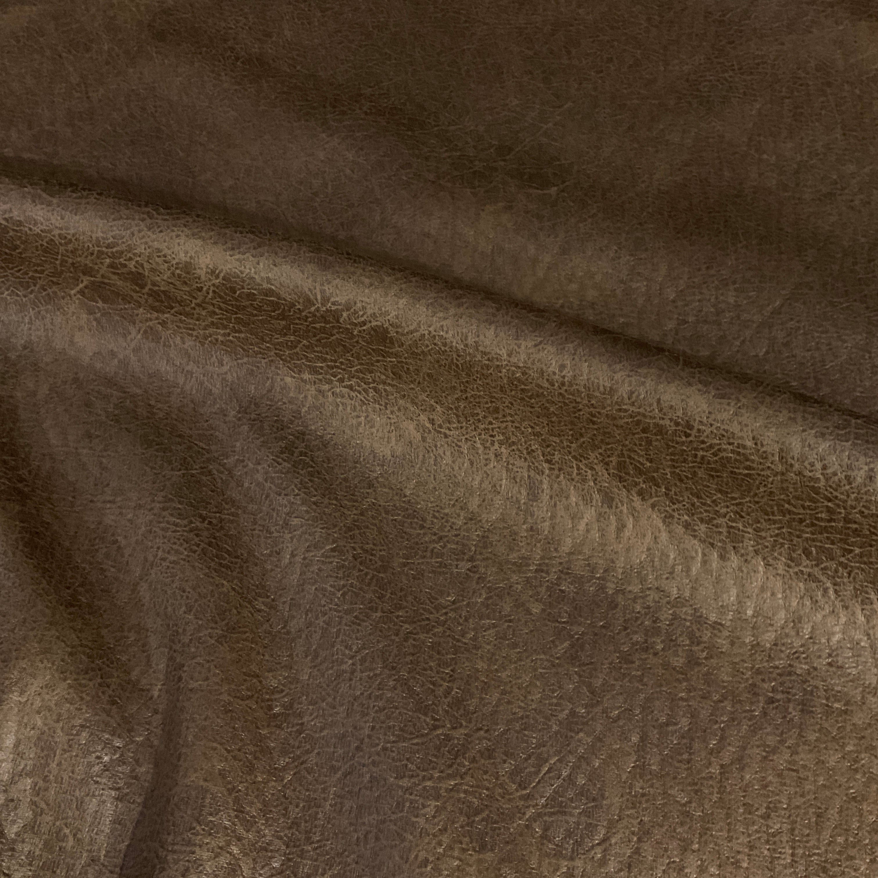 Stallion Tobacco Distressed Brown Faux Suede Upholstery Vinyl