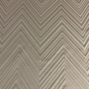 Elegant Textured Ivory Chevron Designer Upholstery Fabric