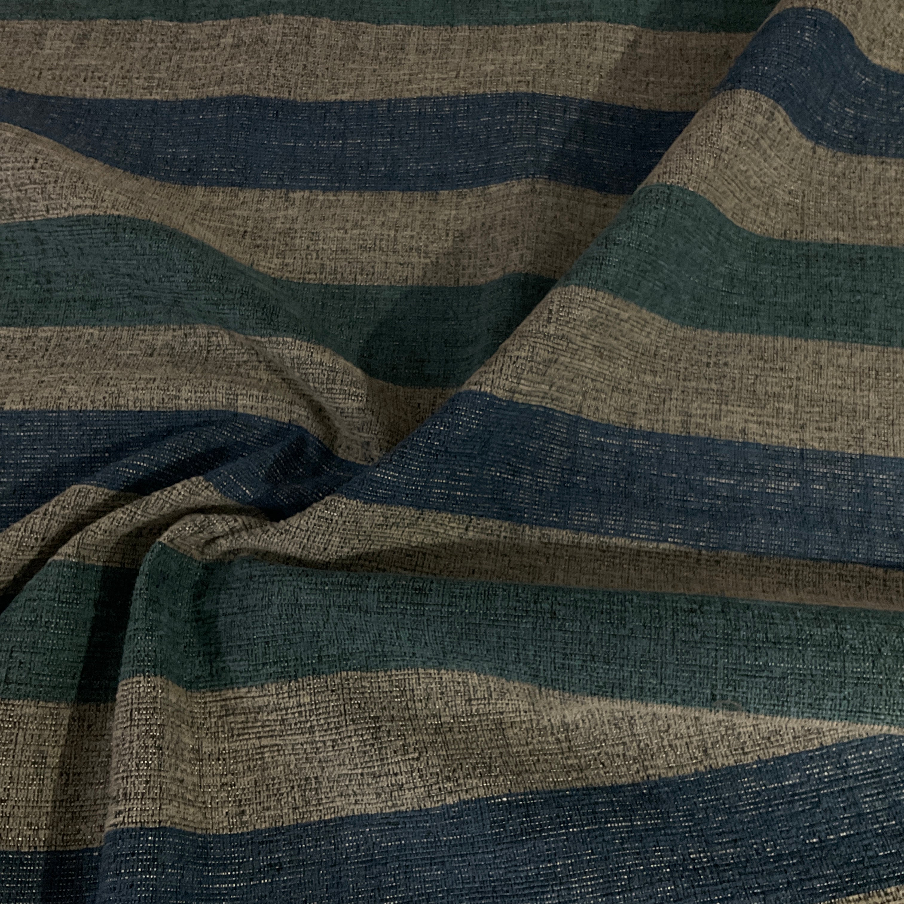 Richloom Swift Coastal Blue Stripe Upholstery Fabric
