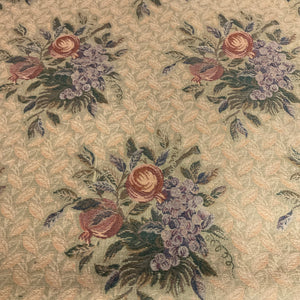 Burch Belinda Beige Designer Floral Upholstery Fabric