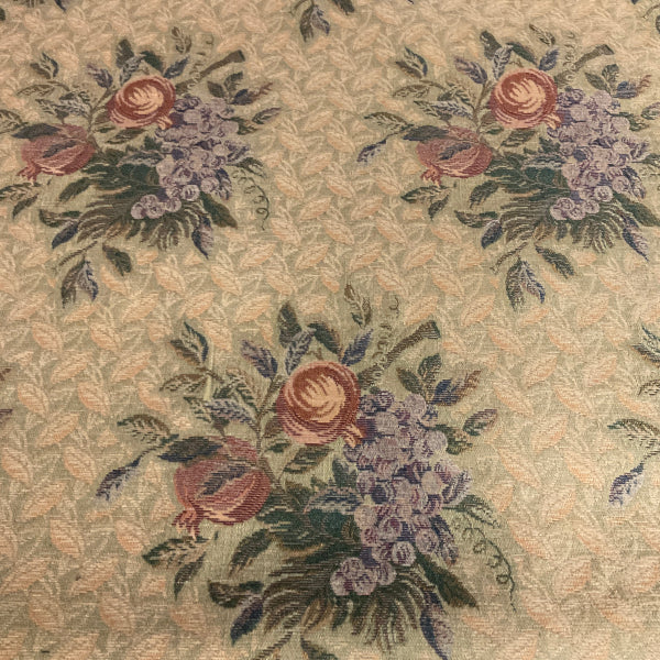 Burch Belinda Beige Designer Floral Upholstery Fabric