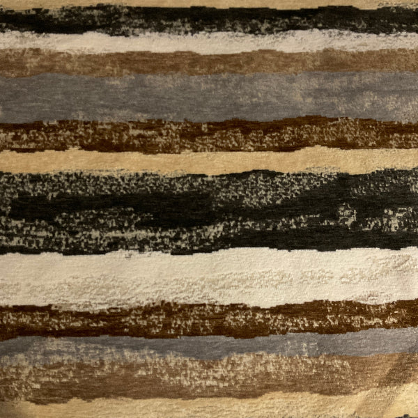 Horizon Stripe Brown Upholstery Fabric