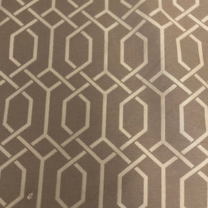 Regal Civic Taupe Geometric Upholstery Fabric