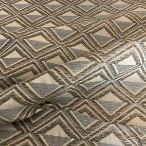 Regal Revolution Sand Geometric Upholstery Fabric