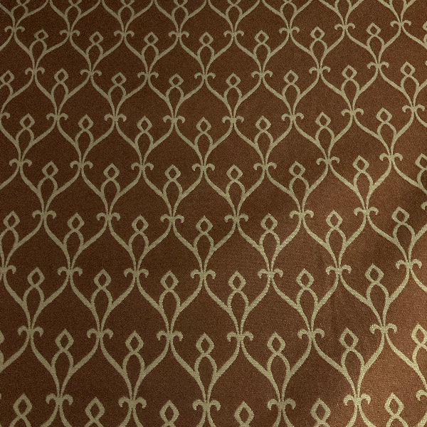 Flow Bali Brown Scrollwork Design Upholstery Fabric