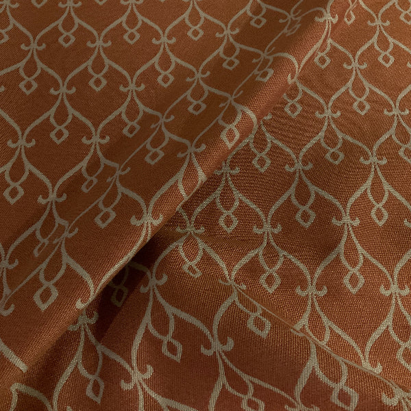 Flow Copper Brown Scrollwork Design Upholstery Fabric