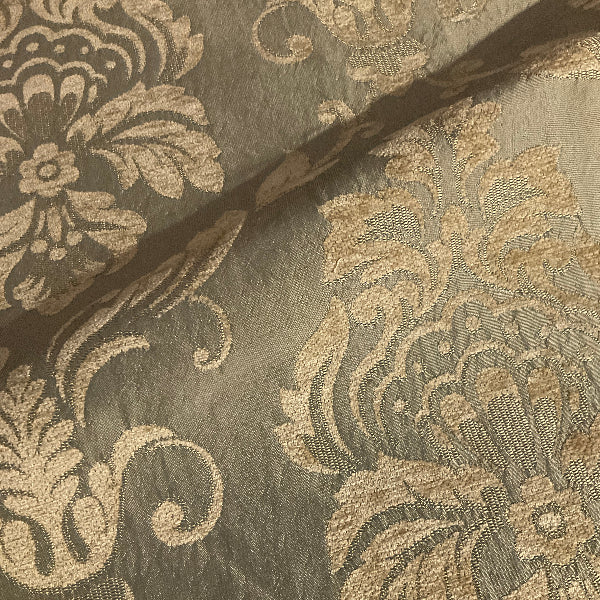 Garvis Glacier Blue Textured Chenille Design Upholstery Fabric
