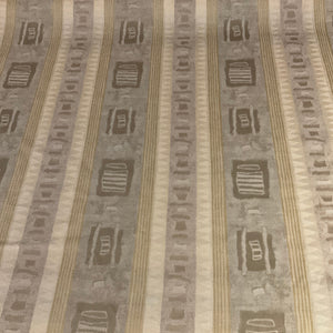 Geometric Stripe Khaki Upholstery Fabric