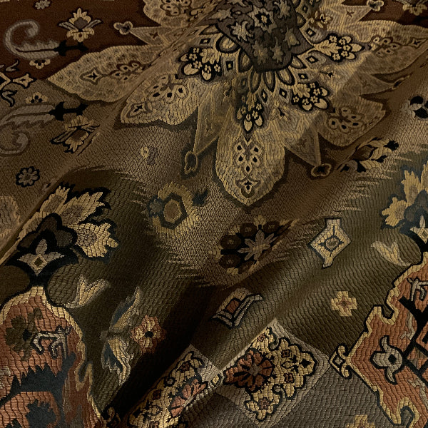 Getty Brown Tapestry Design Upholstery Fabric