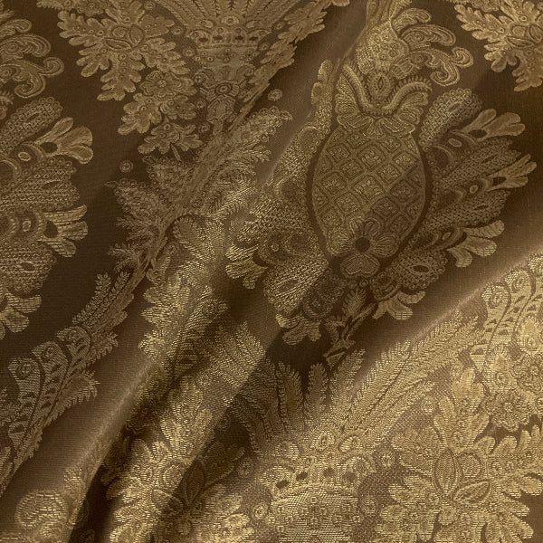 Green Gold Victorian Design Tapestry Upholstery Fabric