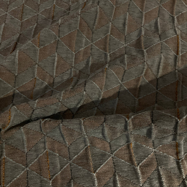 HBF Quilted Comfort Grey Salt Textured Upholstery Fabric
