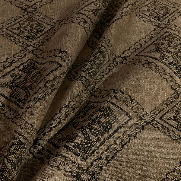 Hampton Dove Gray Chenille Diamond Upholstery Fabric