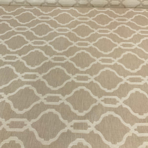 Harlan Taupe Beige Lattice Heavy Upholstery Fabric