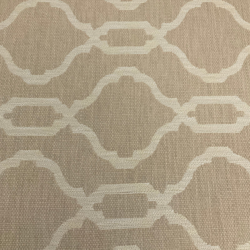 Harlan Taupe Beige Lattice Heavy Upholstery Fabric