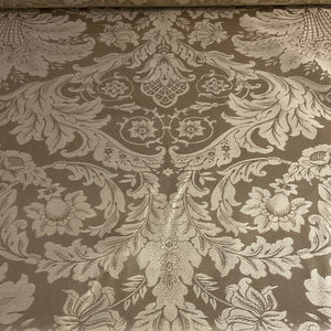 Ivory White Damask Tapestry Upholstery Fabric