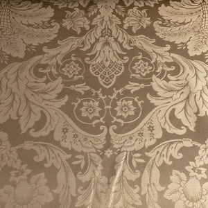 Ivory White Damask Tapestry Upholstery Fabric