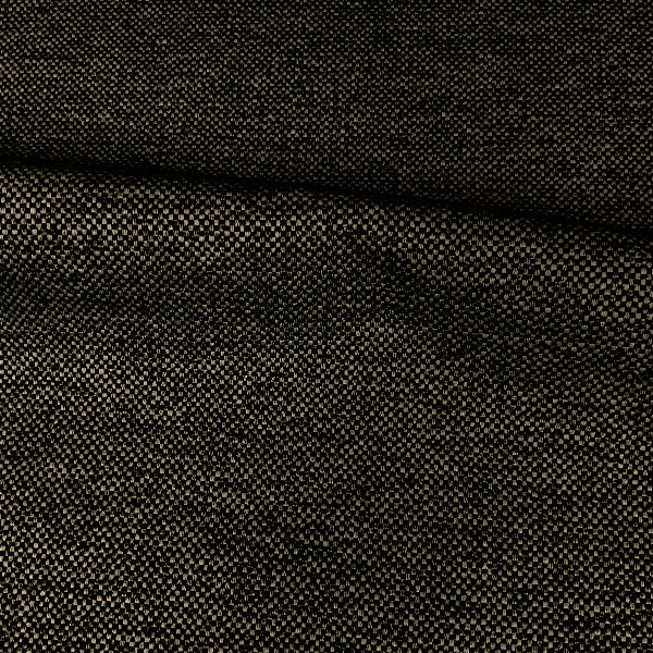 Linato Raven Black Beige Tweed Upholstery Fabric
