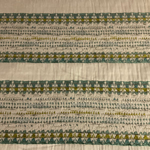 Magi Amazon Green Ivory Textured Stripe Upholstery Fabric