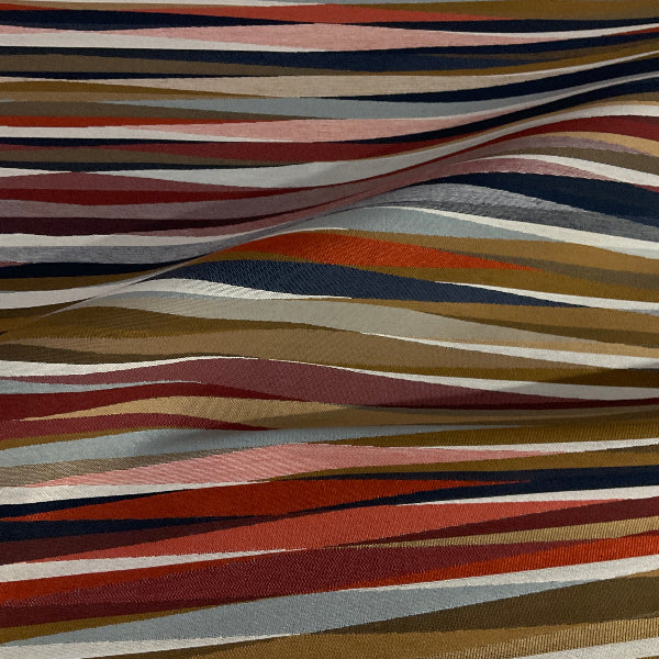 Maharam Paul Smith Overlapping Stripe Clay Upholstery Fabric