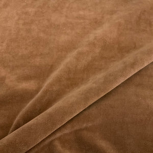 Maleficent Fireclay Solid Brown Short Velvet Upholstery Fabric