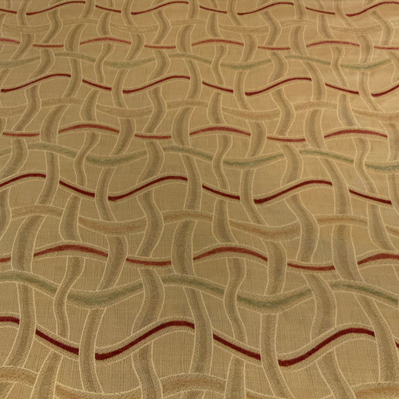Maui Fiesta Beige Geometric Upholstery Fabric