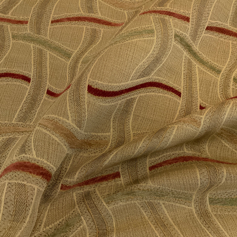 Maui Fiesta Beige Geometric Upholstery Fabric