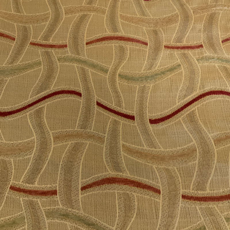 Maui Fiesta Beige Geometric Upholstery Fabric