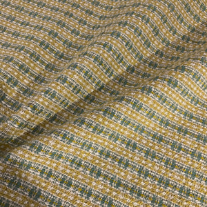 Mazzy Gold Yellow Tweed Stripe Upholstery Fabric