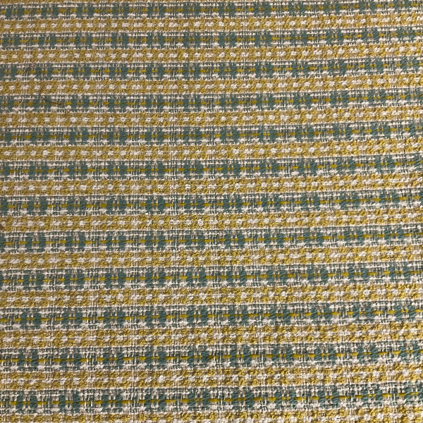 Mazzy Gold Yellow Tweed Stripe Upholstery Fabric