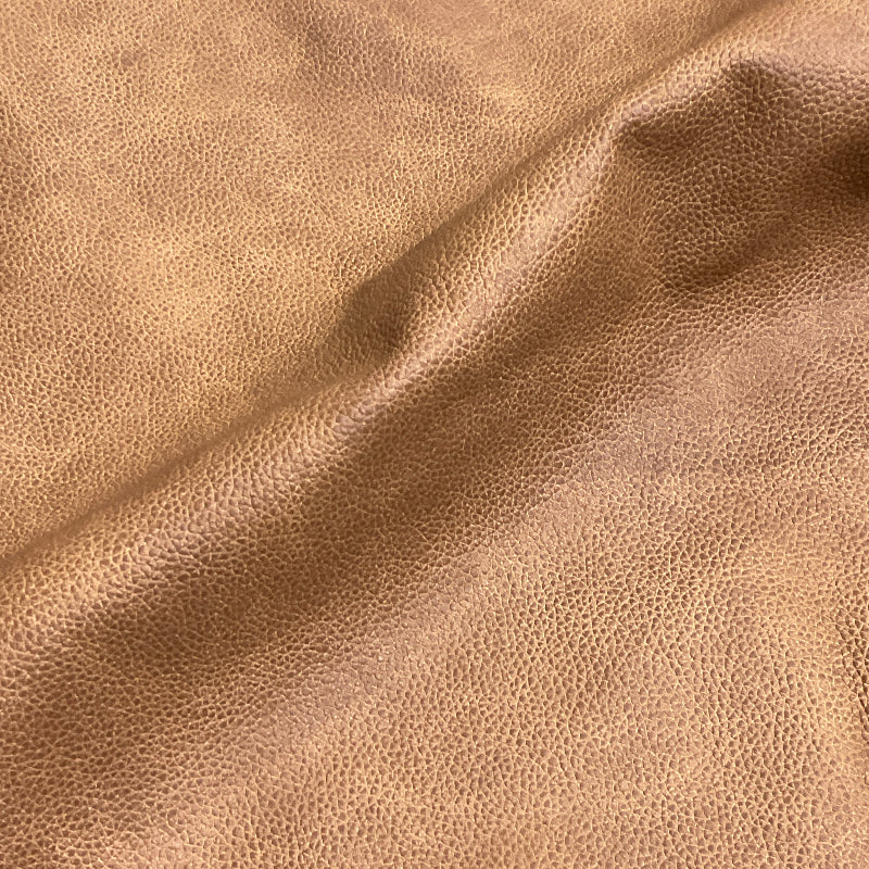 Medium Brown Toned Italian Grained Leather Full Whole Cow Hide Upholstery